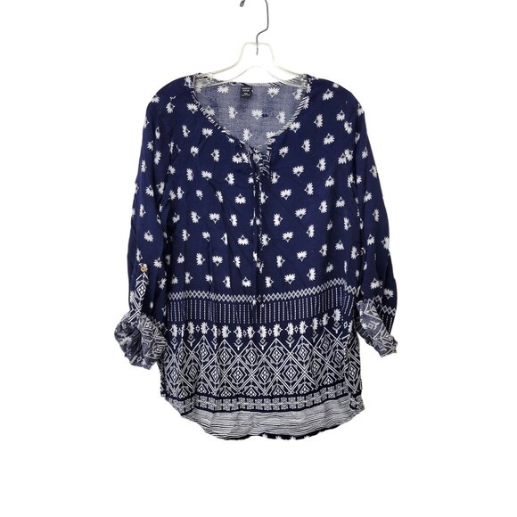 Emery Rose Tops - Emery Rose Women's Boho Floral Print Peasant Blouse Top XXL